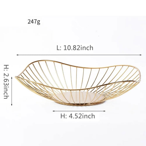 bols de rangement modernes en métal pour collations et fruits