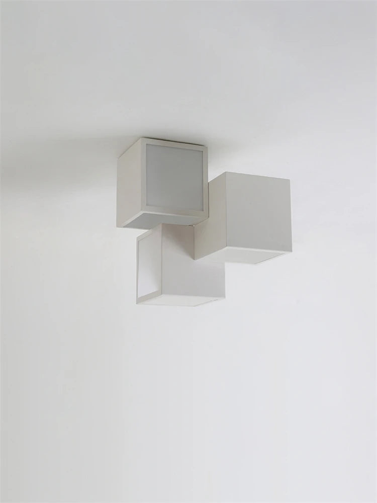 plafonnier carré créatif lumières led modernes décoration simple lustre luminaire - vue 6 sur 10