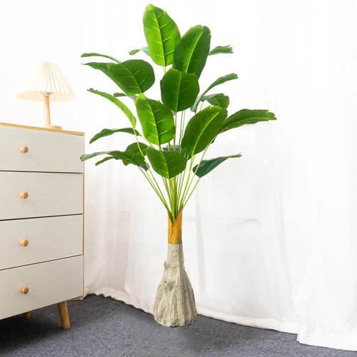 bananier artificiel grandes plantes tropicales décorations automnales