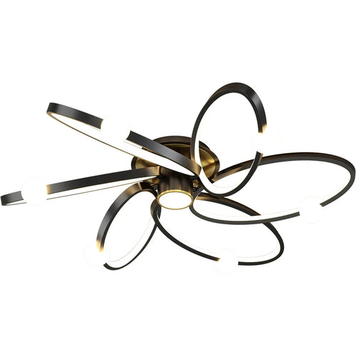 plafonnier led noir anneau maison décor luminaire - vue 7 sur 10