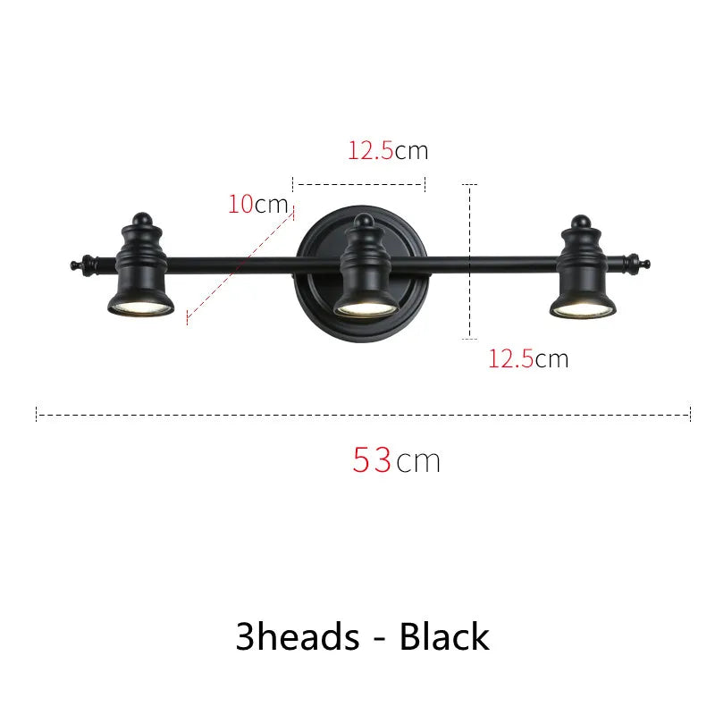 American Bronze Mirror Front Light , Bathroom Wall Lamps Mirror Light ,Powder Room Mirror Wall Lights Lighting LED Makeup Mirror - vue 8 sur 23