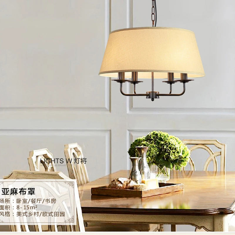 luminaire suspendu led style rétro américain pour salon moderne - vue 3 sur 11
