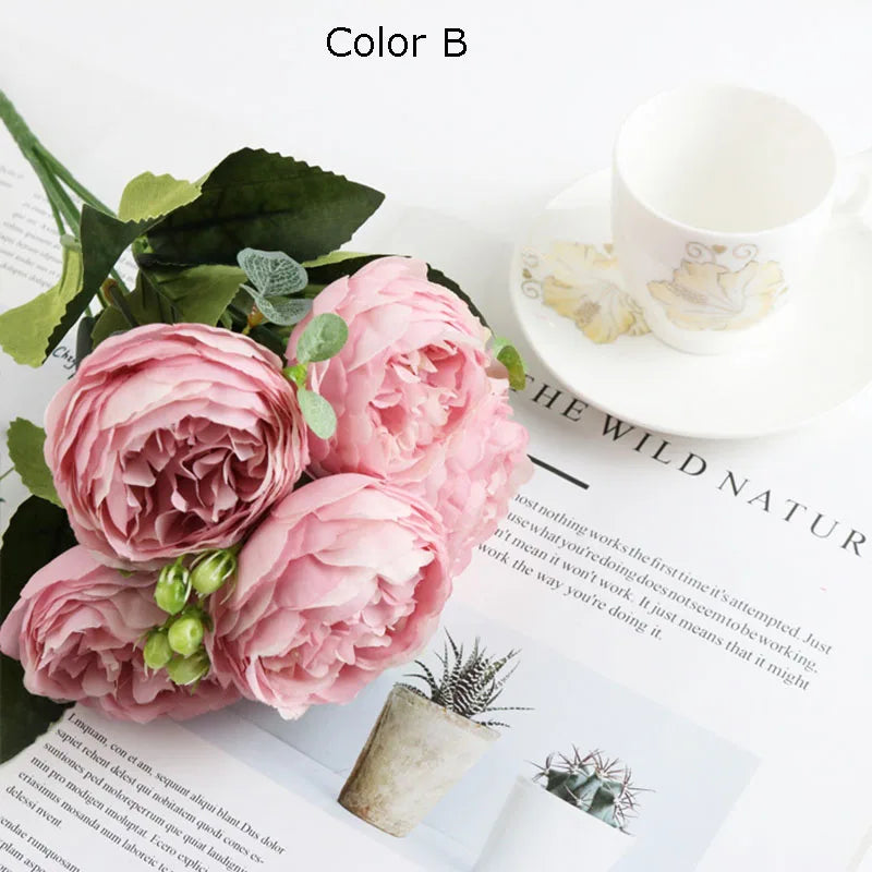 bouquet de fleurs artificielles pour décoration de jardin et mariage - vue 14 sur 18