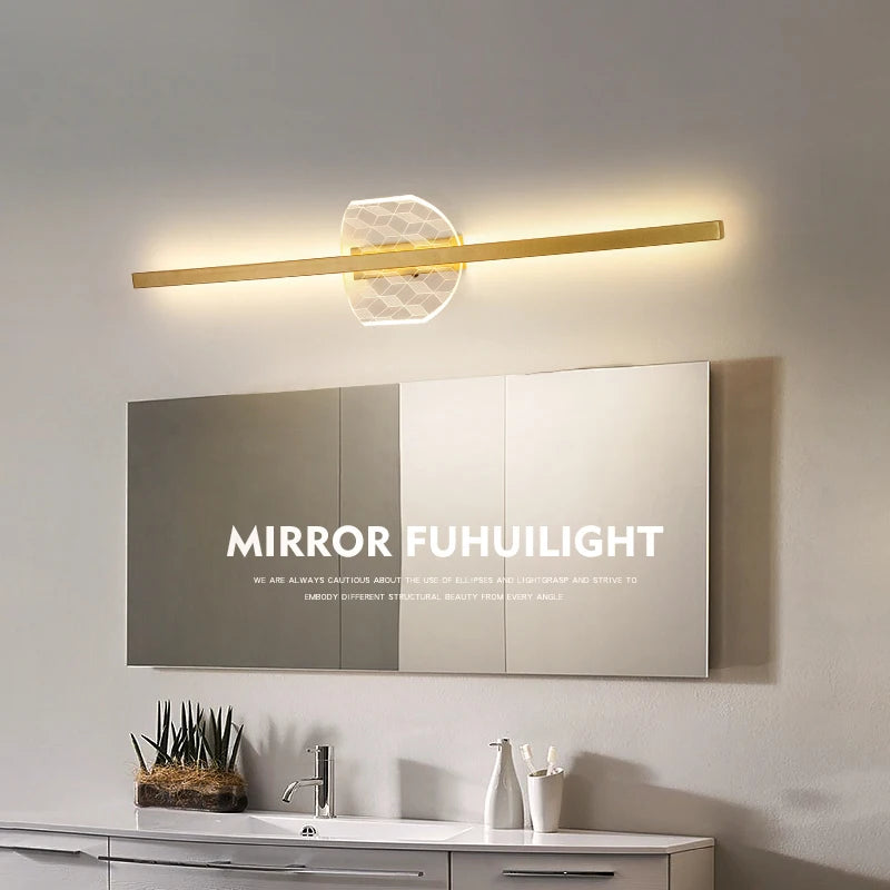 Décor moderne minimaliste Led miroir applique toilette salle de bain luminaires vanité armoire lampe Table de lavage applique maison déco lumière