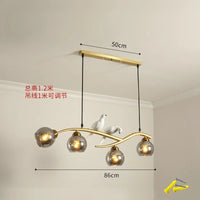 lampe d'oiseau nordique lustre moderne en verre led