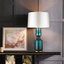 Retro glass bedside lamp with minimalist design for interior decor