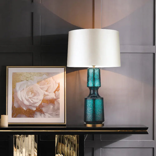 Retro glass bedside lamp with minimalist design for interior decor - vue 4 sur 12
