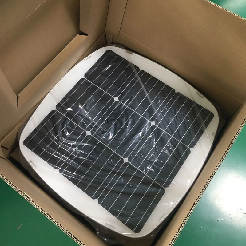 lampadaire extérieur solaire éclairage 360 éventail avec capteur crépuscule-aube