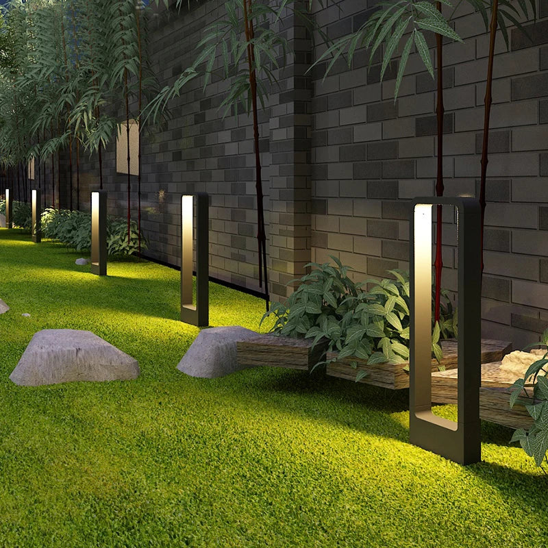 Lumières extérieures lumières de jardin lumières de pelouse modernes en aluminium étanche IP54 Villas lumières de paysage lumières de pelouse de paysage de cour - vue 3 sur 10
