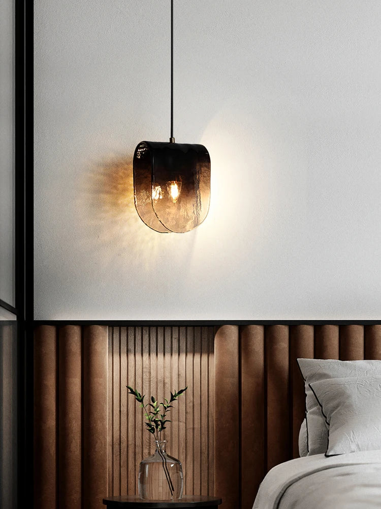 Suspension nordique simple en verre design arrondi