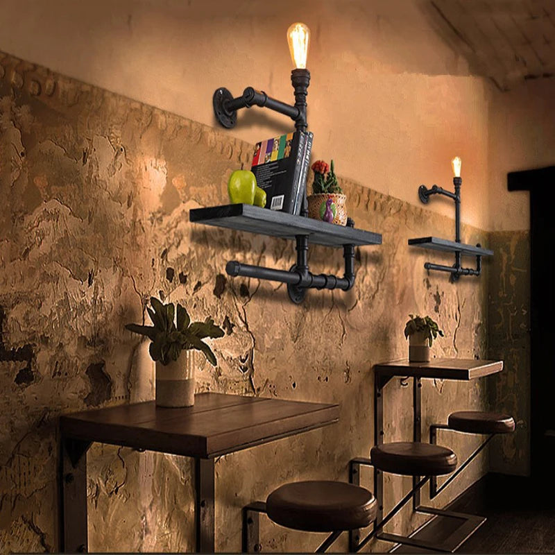 applique murale industrielle vintage en tuyau d'eau style loft