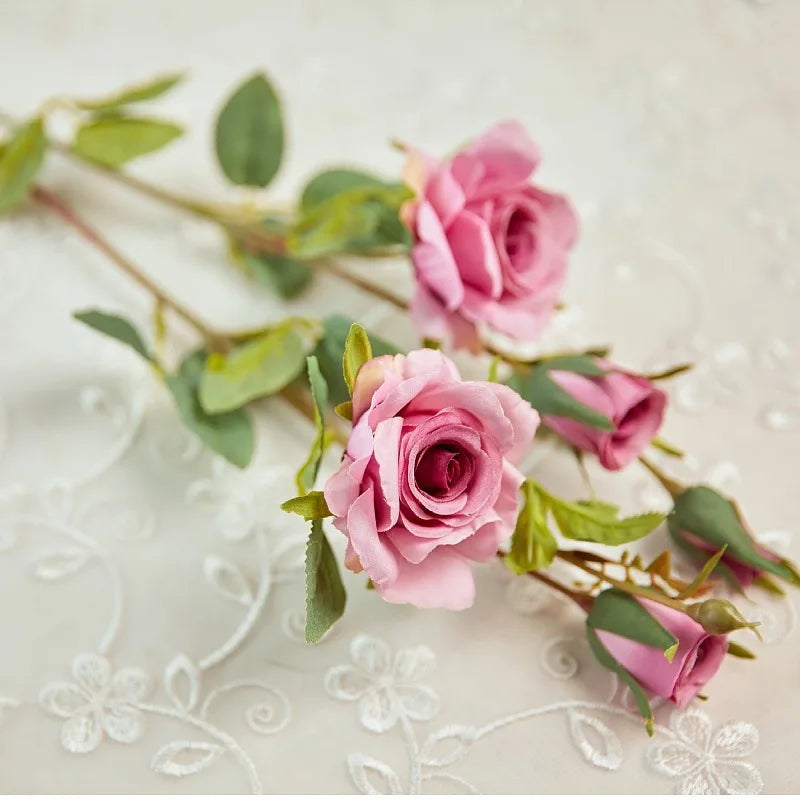 fleurs de roses artificielles en soie pour mariage et décoration - vue 8 sur 14