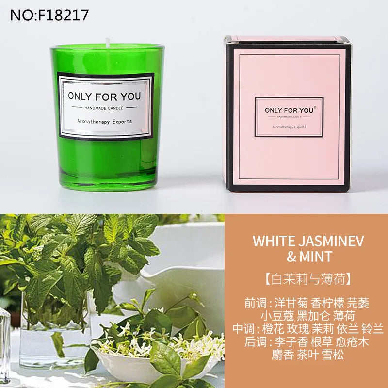 bougie parfumée romantique en cire de soja artisanale avec huiles essentielles - vue 13 sur 26