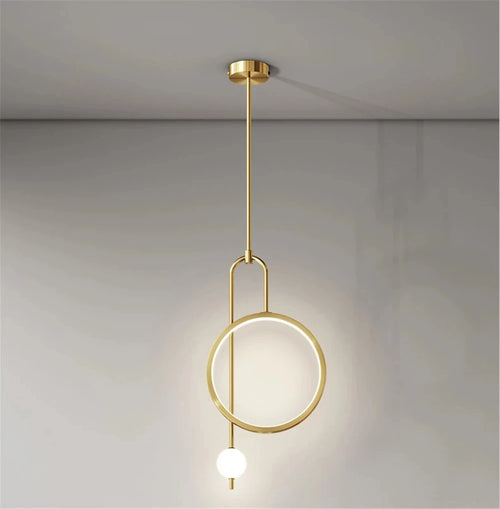 suspension en anneau led design nordique nouvelle collection 2021 - vue 3 sur 8
