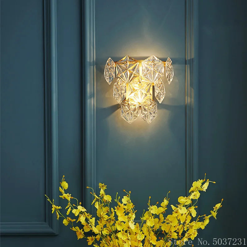 applique murale en cristal de luxe style post-moderne décoratif - vue 3 sur 7