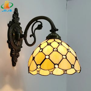 Classic Tiffany style glass bead wall light