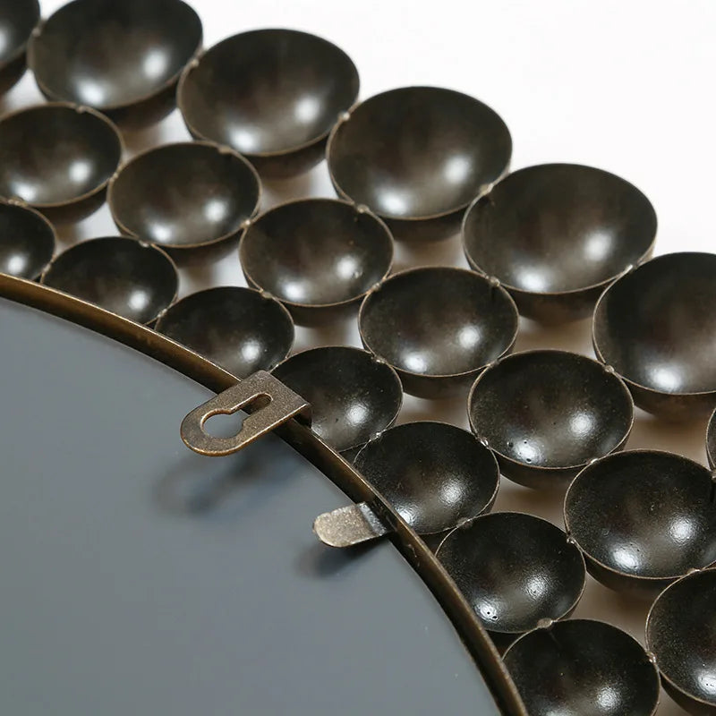 miroir décoratif rond en fer pour intérieur élégant - vue 8 sur 7