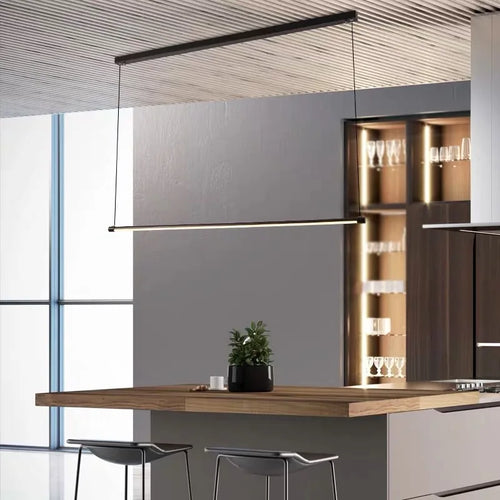 Minimalist LED chandelier for modern and elegant decor - vue 3 sur 3