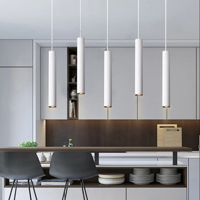 suspension LED Dimmable cylindre cône et tube