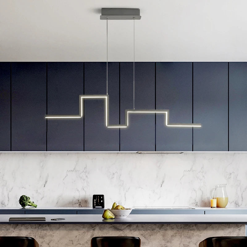 lustre géométrique post-moderne nordique led pour restaurant - vue 6 sur 8
