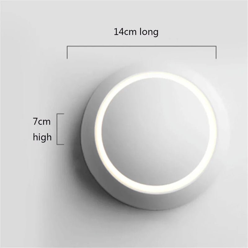 applique murale ronde rotative à led pour intérieur moderne