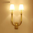 applique murale décorative à deux têtes avec miroir lumineux à led