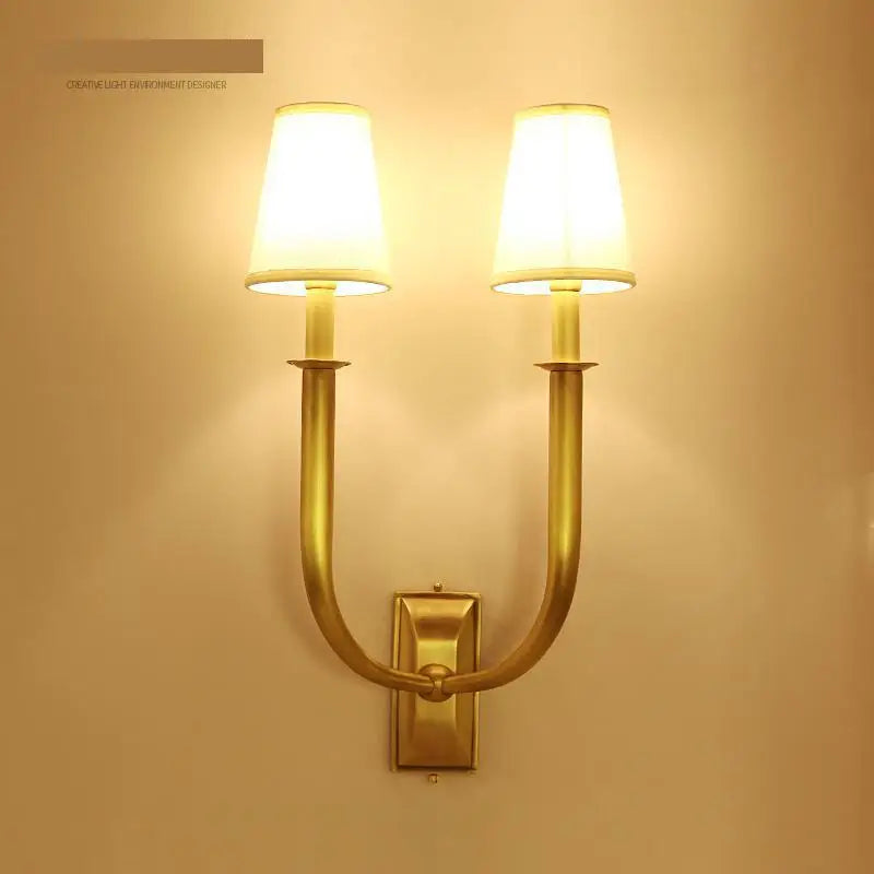 applique murale décorative à deux têtes avec miroir lumineux à led - vue 5 sur 8