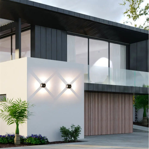 applique murale led étoile et croix moderne étanche pour extérieur - vue 5 sur 6