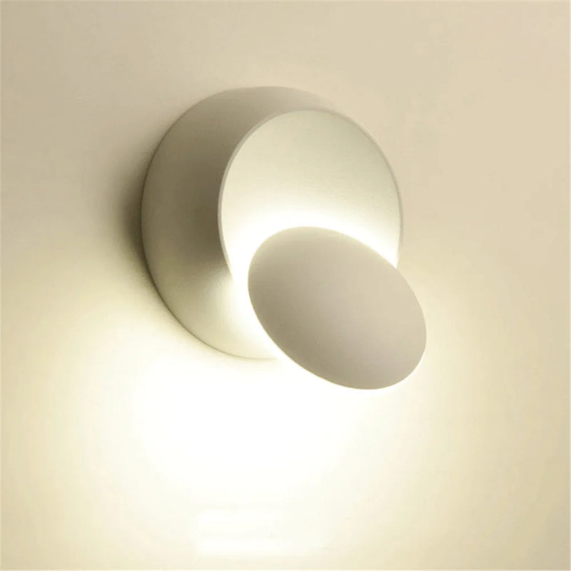 applique murale ronde rotative à led pour intérieur moderne