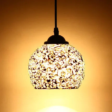 Turkish mosaic glass pendant light for hotels bars and restaurants - vue 12 sur 23