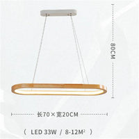 suspension en bois massif pour restaurant et bar à led
