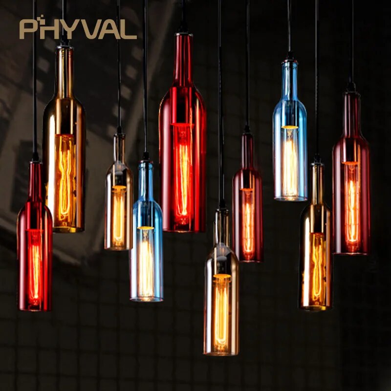 suspension led bouteille vin déco noël veilleuse - vue 2 sur 15