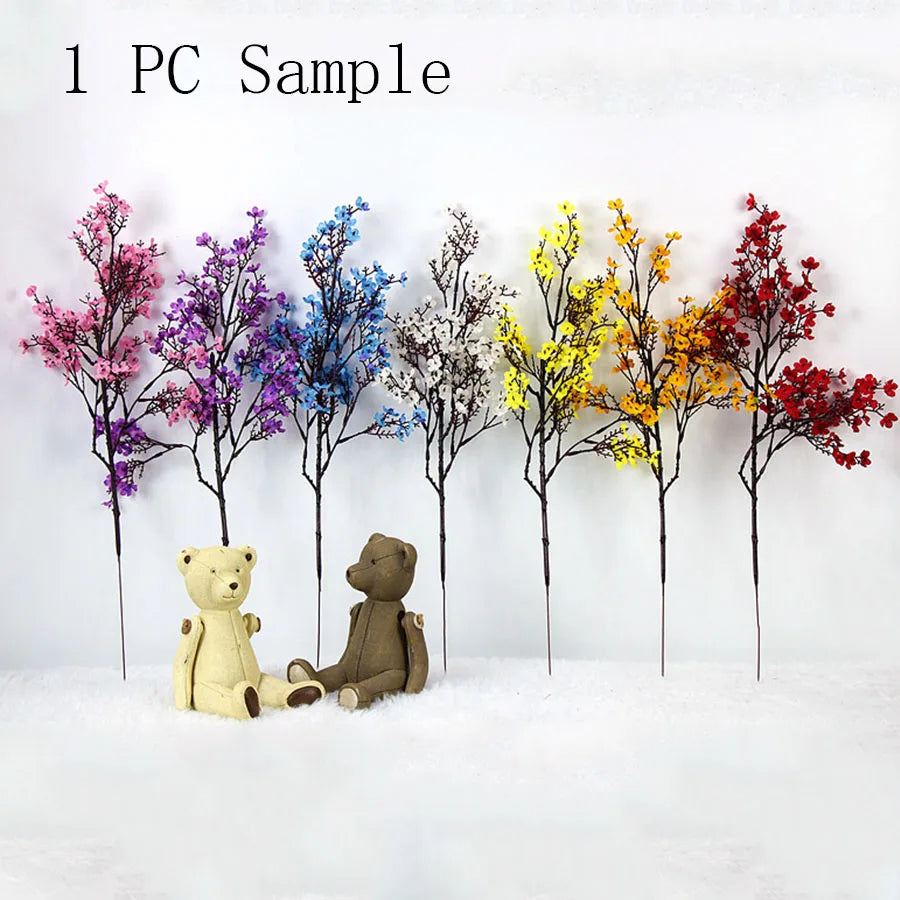 branche fleur cerisier rose en plastique pour décoration mariage et bricolage - vue 7 sur 13
