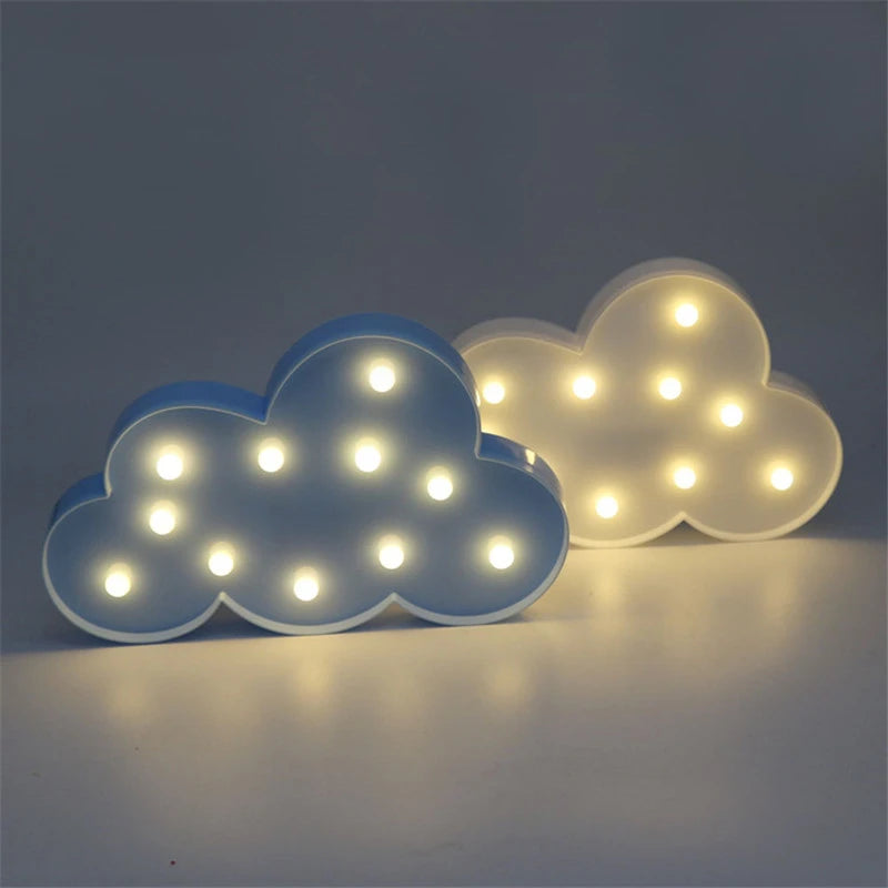 lampe led 3d nuage étoile lune veilleuse cadeau enfants décoration