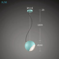 suspension Nordique créatif Macaron lumières moderne Simple personnalité fer LED salle à manger salle d'étude Restaurant éclairage