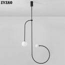 Minimalist iron pendant light for modern interior decor