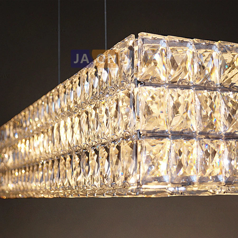suspension en cristal rétro avec éclairage led élégant - vue 6 sur 6