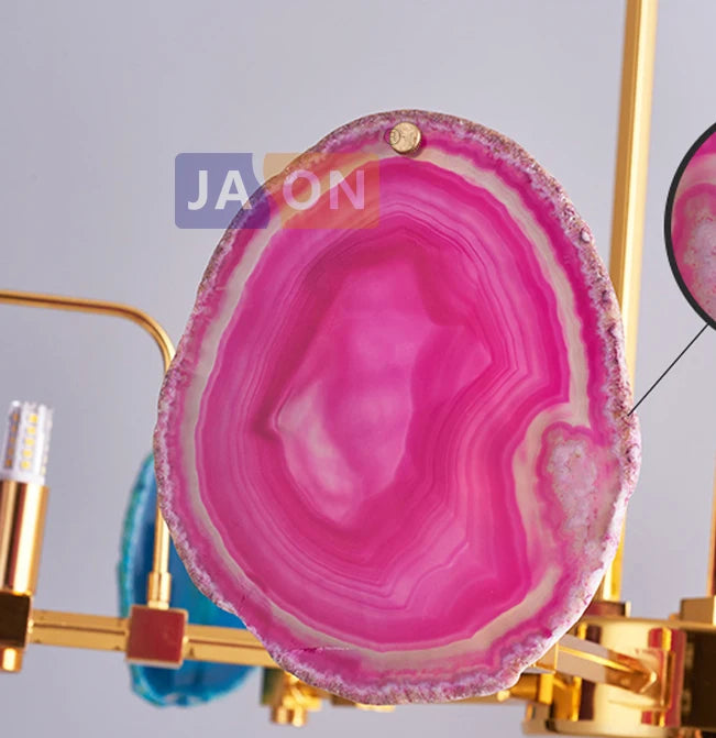 suspension design ronde en agate de fer moderne - vue 6 sur 11