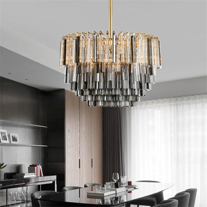 lustre en verre cristal design post-moderne pour décoration intérieure - vue 3 sur 6