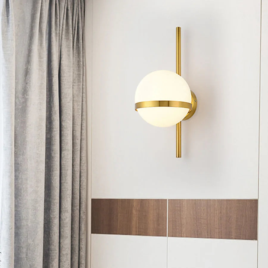 Nordic minimalist glass wall light for indoor lighting
