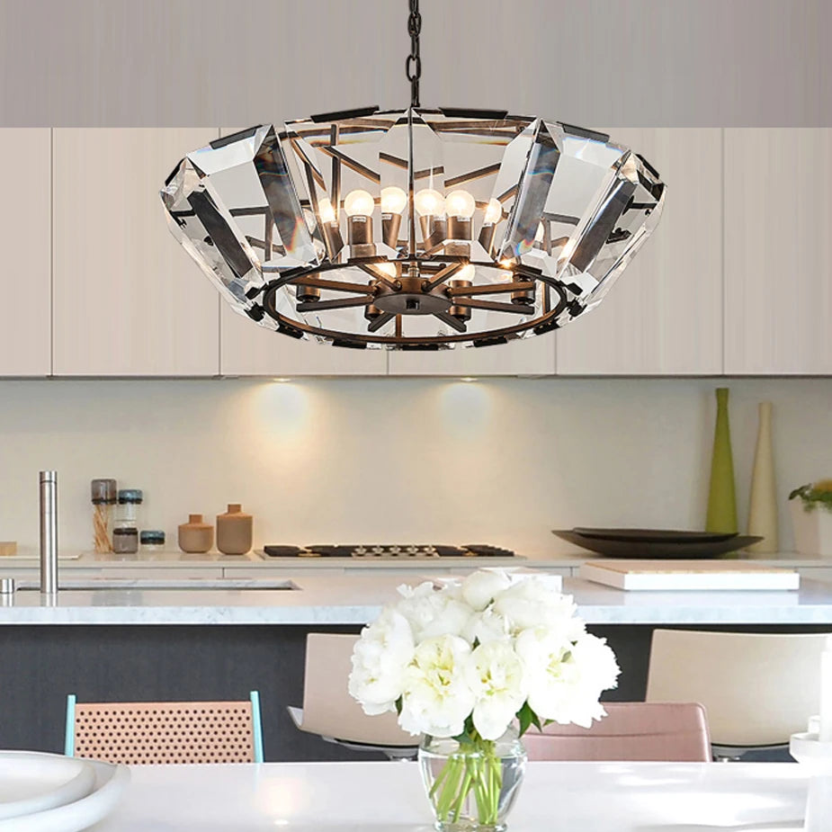 suspension en cristal fer nordique pour intérieur moderne - vue 4 sur 6