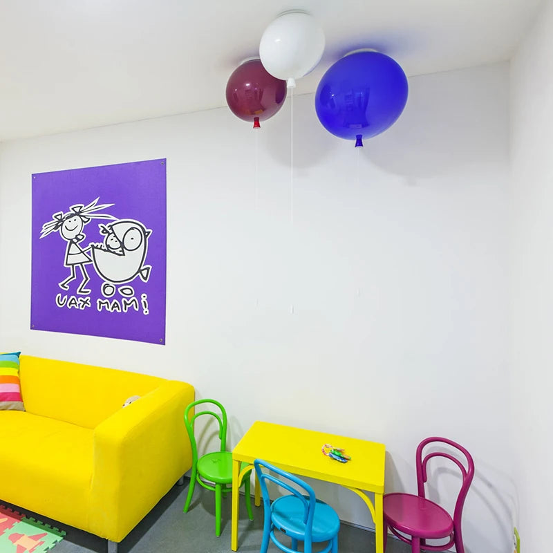 D200mm Colorful balloon light, Kid bedroom lamp, household living room kindergarten bar ceiling lamps - vue 5 sur 6