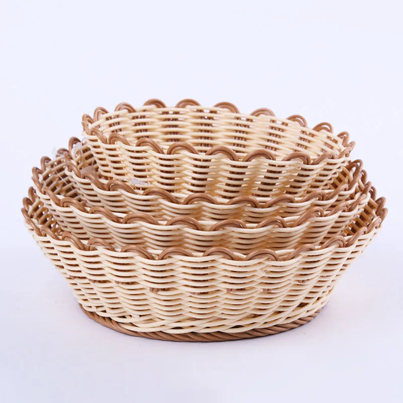 panier tissé à la main pour fruits et légumes rangement pratique - vue 5 sur 7
