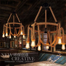 Vintage industrial style hemp rope pendant light