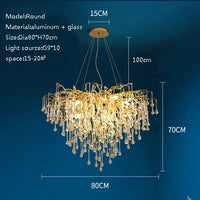 lustre en cristal pour éclairage créatif et décoration élégante