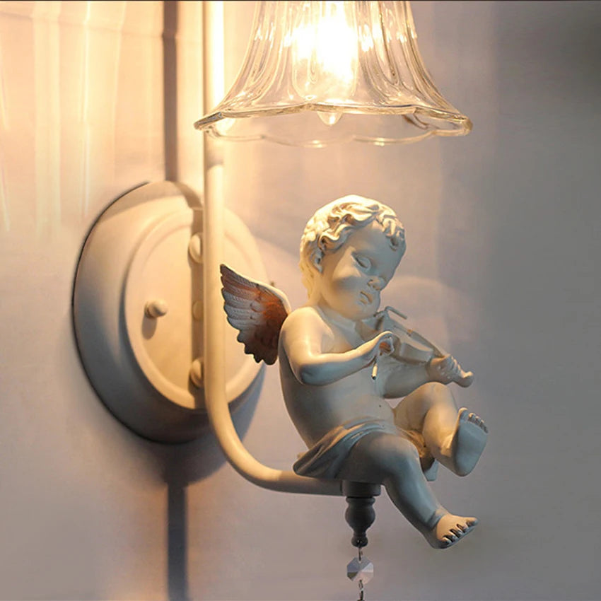 applique murale moderne ange musique pour enfant décoration - vue 5 sur 8