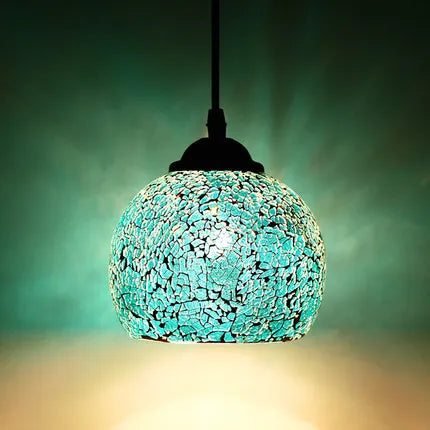 Turkish mosaic glass pendant light for hotels bars and restaurants - vue 10 sur 23