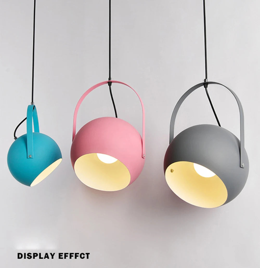 Modern LED pendant light colourful wire chandelier for dining room and restaurant, E27 home decor ceiling lamp - vue 10 sur 10