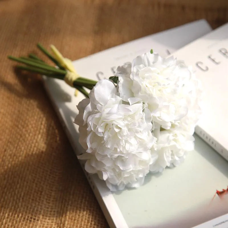 fleurs artificielles hortensias soie pour mariage décoration élégante - vue 9 sur 12