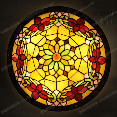 16 Inches European Rabbit Flower Children's Room Bedroom Bedroom Ceiling Glass Costume Jewelery Tiffanylamps Balcony - vue 4 sur 6